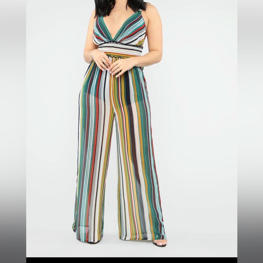 Fashion nova wide legged jumpsuit